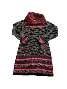PER UNA Chunky Knit Long Wool Blend Sweater Jacket Cardigan, Small